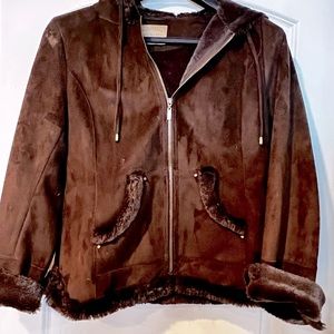 High Sierra furry cozy coat medium in guc